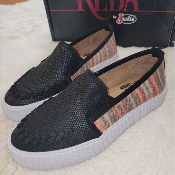 Reba By Justin Helen Serape Print Alice Platform Shoes w/ Box Size 7 - Picture 5 of 12